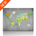 Unique Abstract Painting World Map Wall